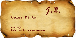 Geisz Márta névjegykártya