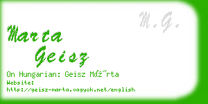 marta geisz business card